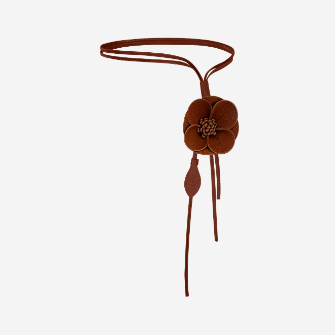 Cinturón + Bag Charm - Cayena en Madera