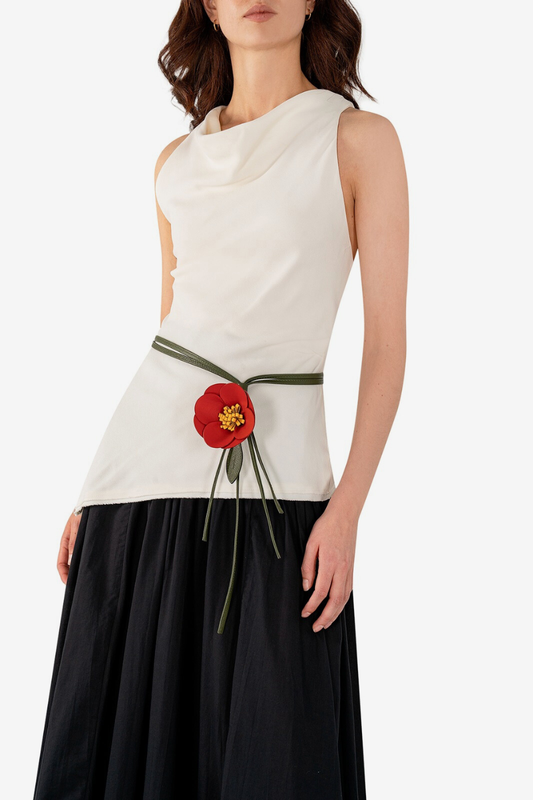 belt + bag charm - cayena in carmín